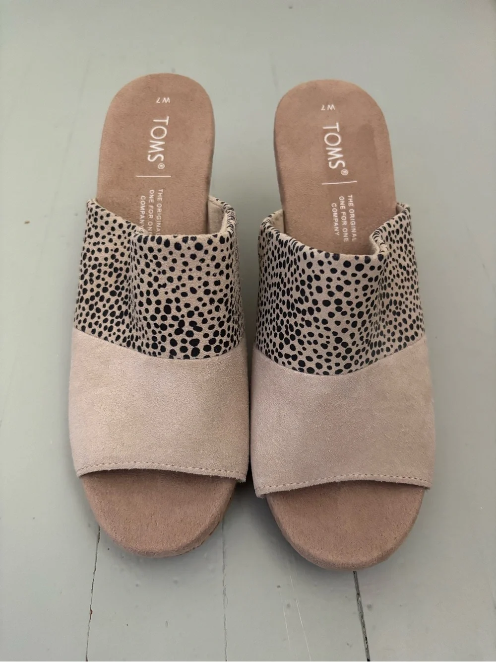 TOM’S | Monica Mule Macadamia Suede/Cheetah